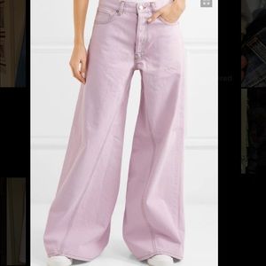 Ganni Paneled Jeans in Pink